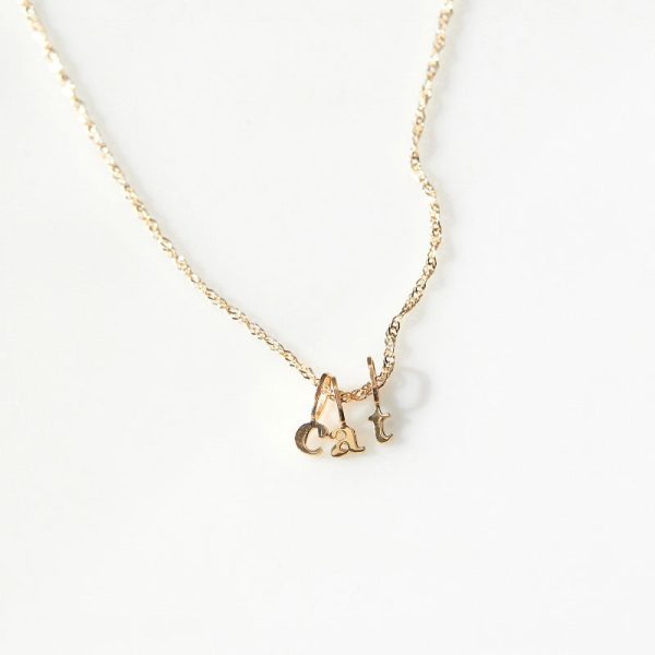 Tiniest Alphabet Charm, Yellow Gold